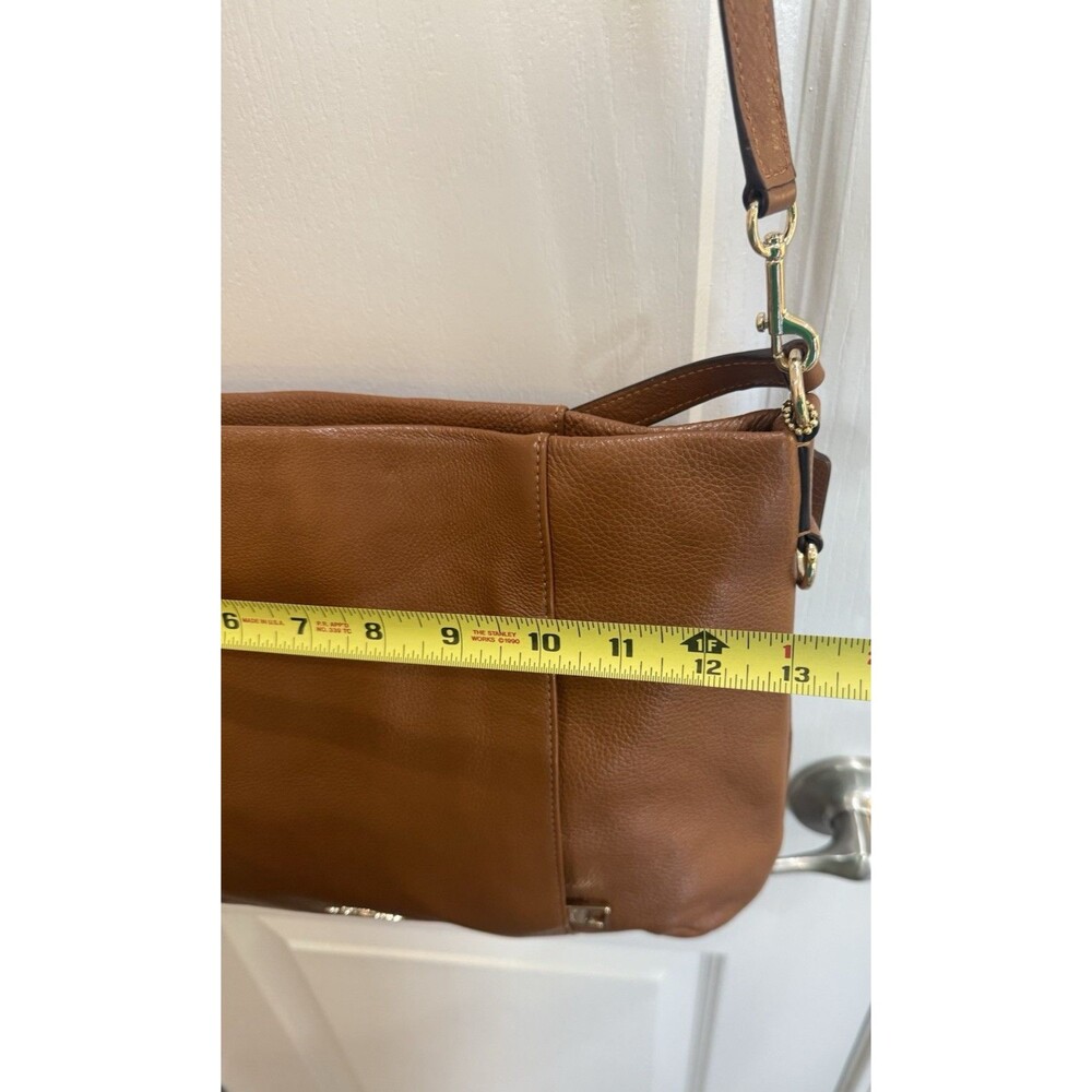 Coach Brown Pebbled Leather Madison Isabelle Hobo Bag Purse Shoulder Crossbody - Picture 8 of 14